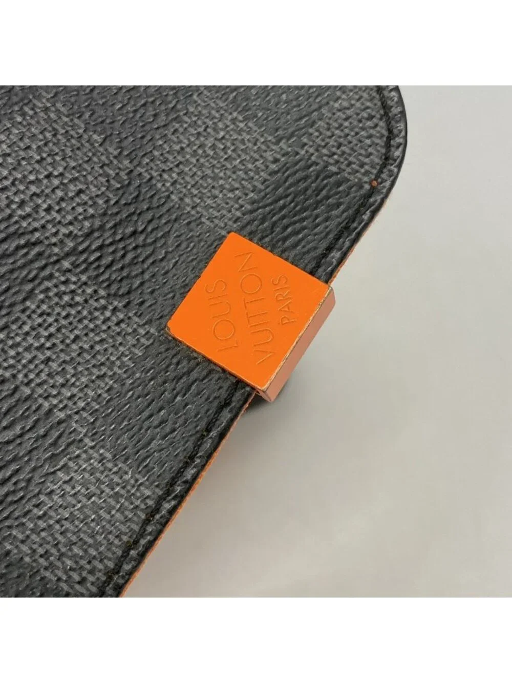Louis Vuitton Shoulder Bag Damier Graphite District PM NM Black Orange